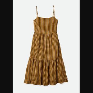 Brixton Gingham Tiered Midi Dress Size Large